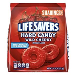 lifesavers 14.5 oz (2 pack) individually wrapped hard candy, sharing size (wild cherry), red 29 ounce