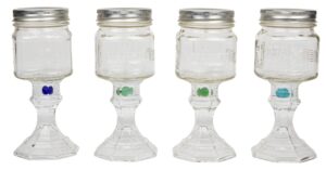 redneck wine glass one of the only wine galsses with a lid. set of 4 square