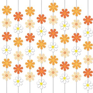 daisy groovy boho party banners daisy garland kit daisy hanging swirl daisy party supplies decorations daisy paper cutouts for one two birthday baby shower party home classroom favor supplies decor