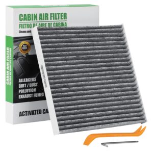 6033c(cf10374) cabin air filter w/activated carbon compatible with toyota tacoma 2005-2021,dodge dart 2013-2016,pontiac vibe 2003-2008.