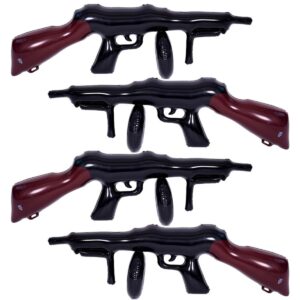 4 pcs inflatable gun props costume accessories inflatable machine gun cosplay theme party birthday decoration balloon