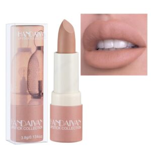akary matte nude lipstick, bold & intense nudes paper tube lipsticks smooth velvety lip gloss, long lasting lip stick non-stick cup not fade nude lip stick, senior matte lip makeup gifts for women and girls