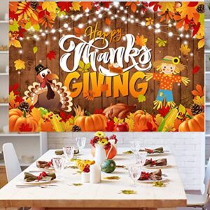 Happy Thanksgiving Background - Thanksgiving Banner Decoration Fall Pumpkin Turkey Maple Leaf Fall Party Decorations Thanksgiving Photography Background