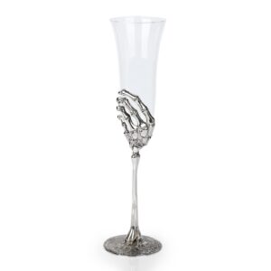 rhff halloween skull wine glass, skeleton ghost hand wine glass, halloween drinking glasses, skeleton hand goblet, hotel family halloween party favors for adults (a)