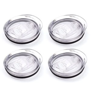 12oz stemless wine tumbler lid replacement (4 pack)，2.9 inch diameter spill proof，for sivaphe and corkcicle double-wall stainless steel travel coffee mug