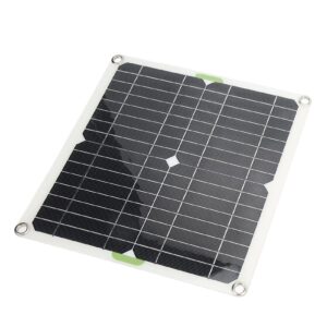 portable solar panel kit - 200w 12v monocrystalline solar panel kit, ip65 waterproof solar battery with battery clip, cigarette lighter wire, 10 in 1 usb harness