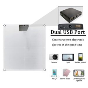 Portable Solar Panel Kit - 200W 12V Monocrystalline Solar Panel Kit, IP65 Waterproof Solar Battery with Battery Clip, Cigarette Lighter Wire, 10 in 1 USB Harness