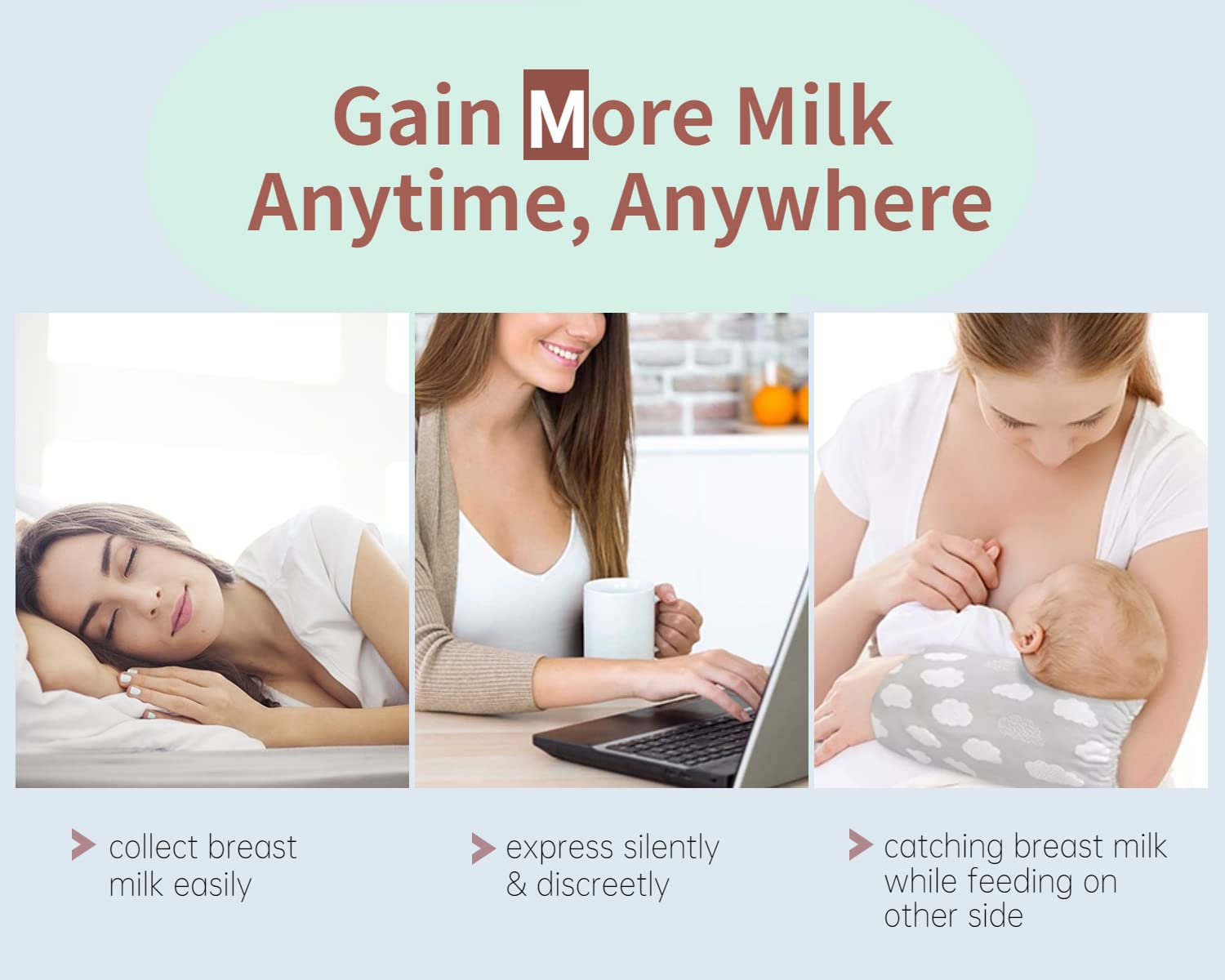 Suatata Wearable Breast Pump︱Milk Catcher / Collector for Breastfeeding Relief with Pumping Function︱Silicone Reusable Nursing Pads for The Let-Down︱Breast Feeding Essencials (2Pcs)