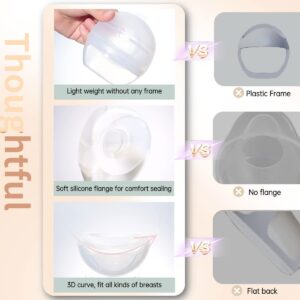 Suatata Wearable Breast Pump︱Milk Catcher / Collector for Breastfeeding Relief with Pumping Function︱Silicone Reusable Nursing Pads for The Let-Down︱Breast Feeding Essencials (2Pcs)