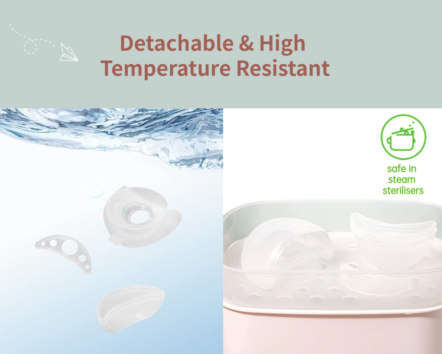 Suatata Wearable Breast Pump︱Milk Catcher / Collector for Breastfeeding Relief with Pumping Function︱Silicone Reusable Nursing Pads for The Let-Down︱Breast Feeding Essencials (2Pcs)