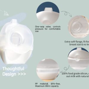 Suatata Wearable Breast Pump︱Milk Catcher / Collector for Breastfeeding Relief with Pumping Function︱Silicone Reusable Nursing Pads for The Let-Down︱Breast Feeding Essencials (2Pcs)