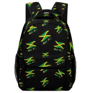 jamaican flag funny backpack shoulders bookbag travel laptop daypack