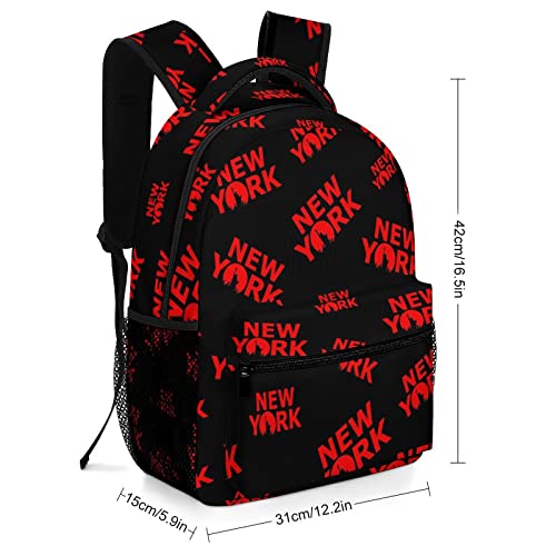 New York City Funny Backpack Shoulders Bookbag Travel Laptop Daypack