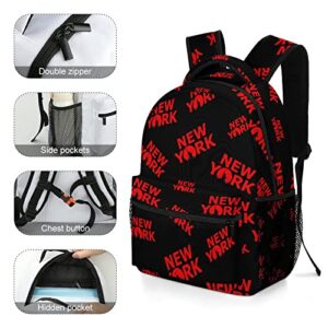 New York City Funny Backpack Shoulders Bookbag Travel Laptop Daypack