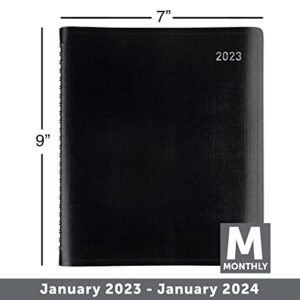 Office Depot® Brand 13-Month Monthly Planner, 7" x 9", Black, January 2023 To January 2024, OD711100