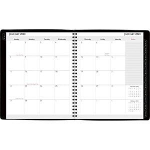 Office Depot® Brand 13-Month Monthly Planner, 7" x 9", Black, January 2023 To January 2024, OD711100