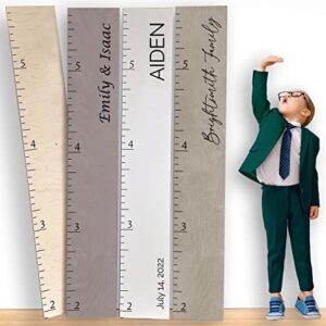 headwaters studio wooden growth chart - personalized height ruler for wall kids, growth chart for wall, wall ruler for kids height, height chart for kids, kids height wall chart - short & regular size