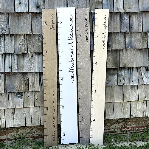 Headwaters Studio Wooden Growth Chart - Personalized Height Ruler for Wall Kids, Growth Chart for Wall, Wall Ruler for Kids Height, Height Chart for Kids, Kids Height Wall Chart - Short & Regular Size