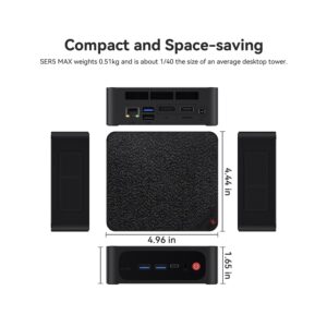 Beelink SER5 Mini Computers| Mini pc AMD 5800H Equipped W 11 pro & 16GB DDR4 3200Mhz&500GB M.2 2280 NVMe SSD; Triple 4K UHD Display, Three Band WiFi 6, Gaming PC GTA-V, Fall Guys, CS:GO.etc