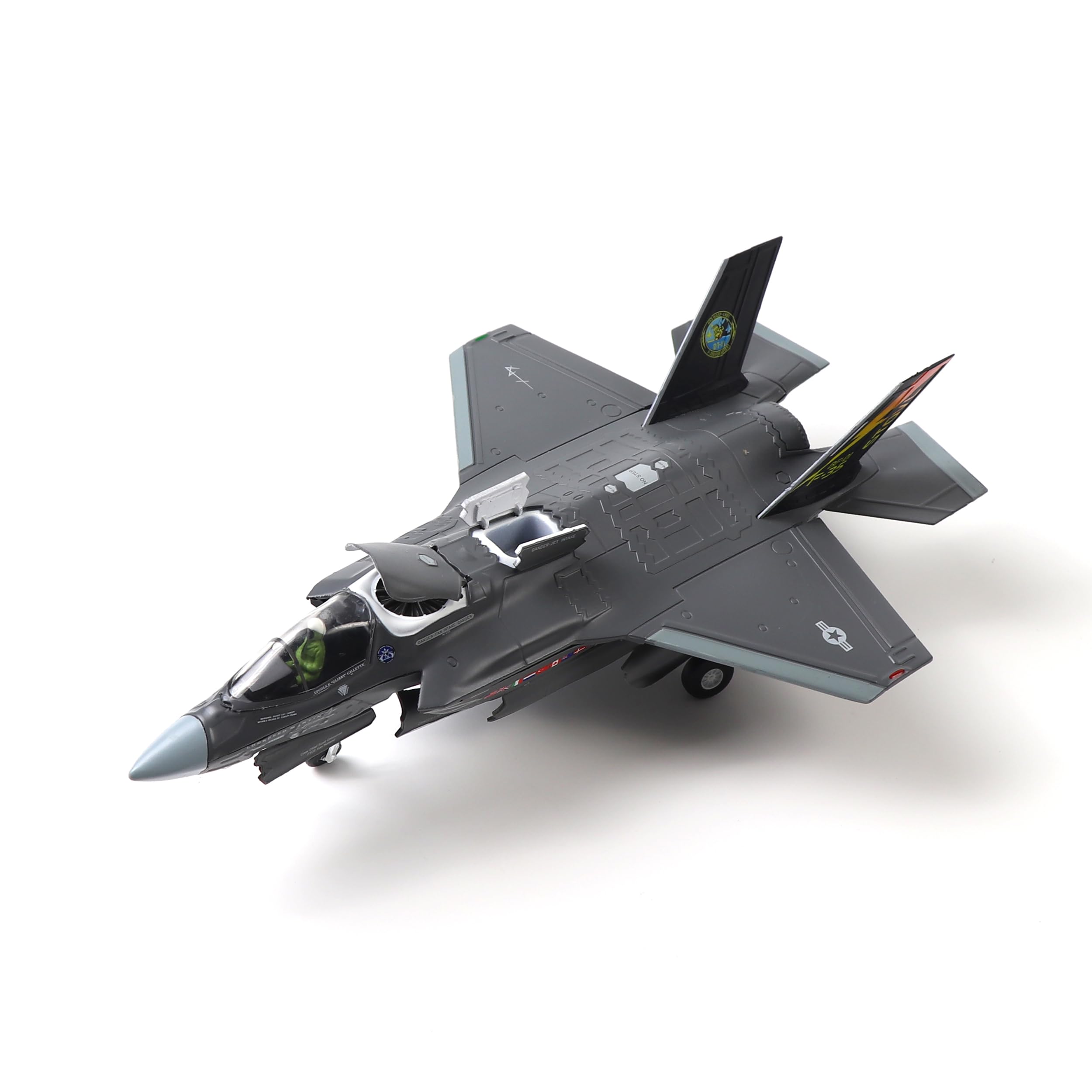 NUOTIE F-35 Lightning II Fighter Model Kit 1:72 Scale Die-cast Aircraft Model with Bracket, Gift for Military Pilots (F-35B Marine Corps)