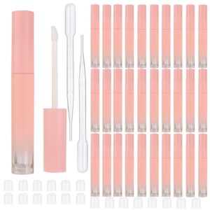cosidea 30 pcs empty 3ml gradient pink lip gloss tubes with wand round lipgloss tube containers packing bulk wholesale