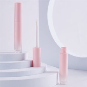 COSIDEA 30 pcs Empty 3ml gradient pink Lip Gloss Tubes with Wand round Lipgloss tube Containers packing Bulk Wholesale