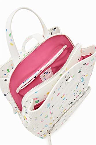 Desigual Women's Accessories PU Backpack Mini, White, One Size