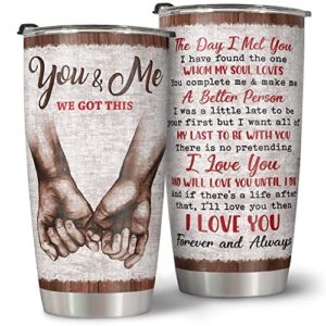 valentine's day birthday gifts for her him romantic gifts i love you gifts for her him boyfriend girlfriend wife husband fiance gifts for birthday wedding anniversary 20oz tumbler