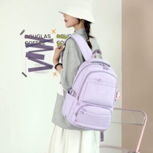 Woyiyaan Backpack for School Girls Bookbag Cute Bag College Middle High Elementary School Backpack for Teen Girls (Purple)