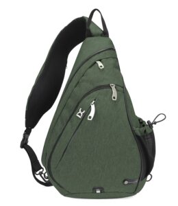 inoxto sling bag, multipurpose crossbody shoulder bag for men and women (green)