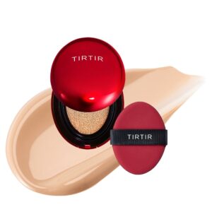 tirtir mask fit red cushion foundation | japan's no.1 choice for glass skin, long-lasting, lightweight, buildable coverage, semi-matte finish, korean cushion foundation (23n sand, 0.15 oz.(mini))