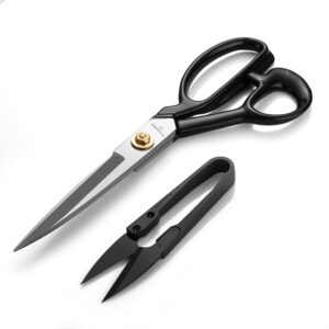 potamish dressmaking scissors (8'', white) - dressmaker fabric sewing shears - tailor's scissors for cutting fabric, leather pm-001-r8-w