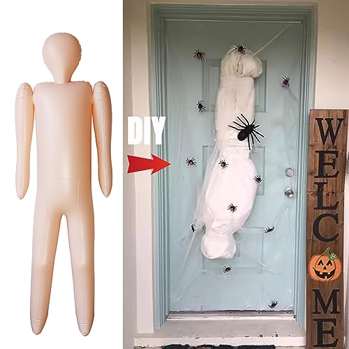 MAYAPHILOS 60 Inch Life Size Blow Up Dummy Doll Inflatable Mannequin Halloween Decorations Props, Scary Fake Corpse Decor for Haunted House Outside Indoor Yard Lawn Garden Decorations