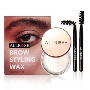 eyebrow wax - brow shaping wax for brow lamination effect, waterproof eyebrow styling wax, clear brow gel, lift & freeze brow soap without residue (clear)