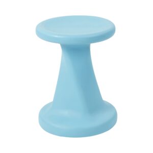 ecr4kids twist wobble stool, 18in seat height, active seating, cyan
