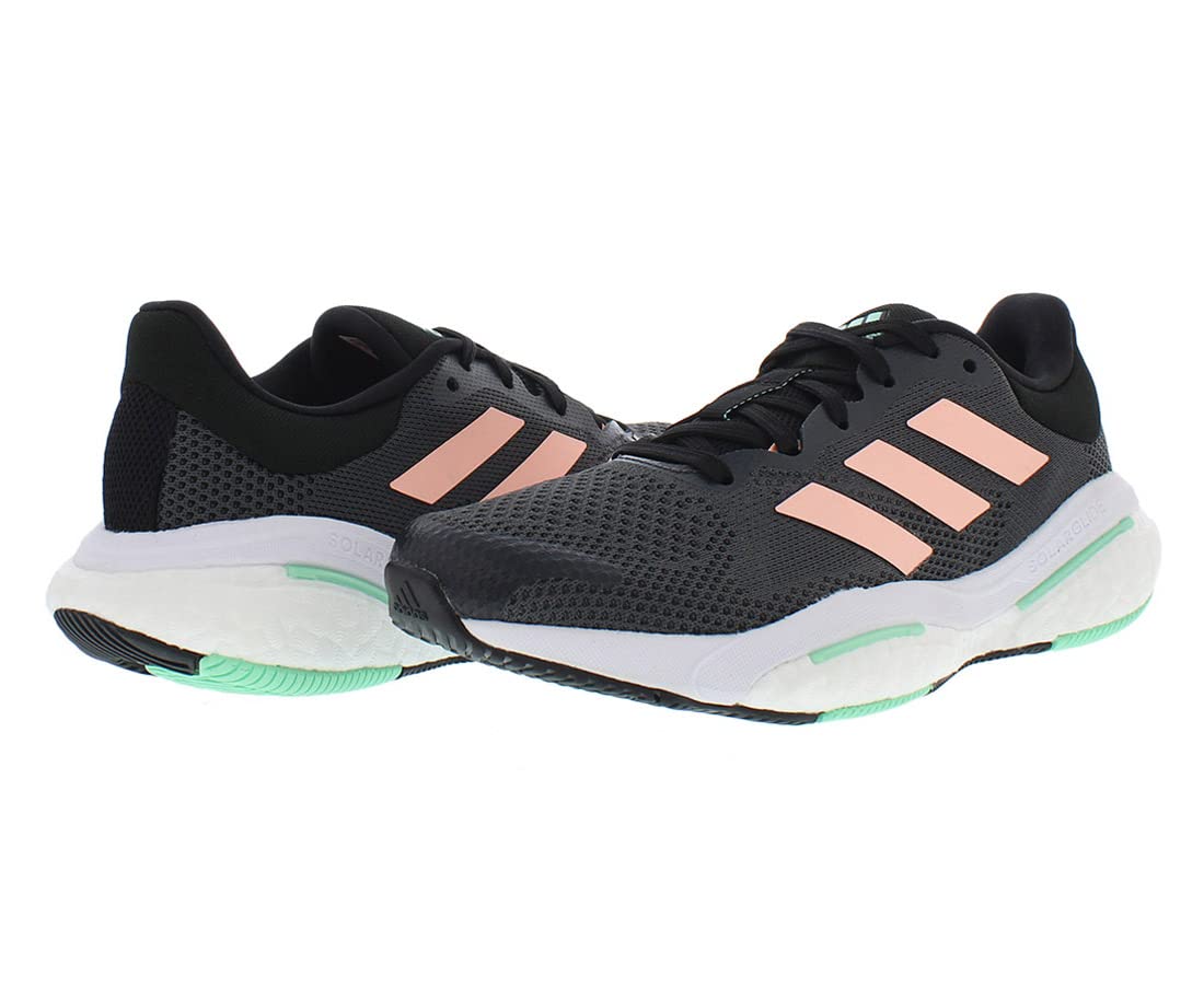 adidas Women's Solarglide 5 Grey Six/Light Flash Orange/Pulse Mint 6 B