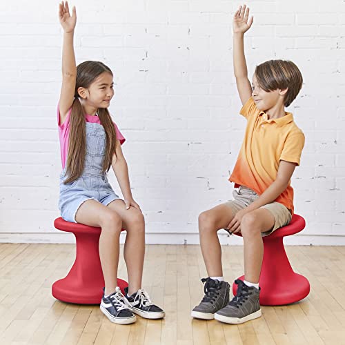 ECR4Kids Twist Wobble Stool, 14in Seat Height, Active Seating, Red