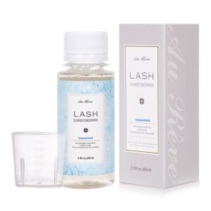 aureve lash shampoo for lash extensions eyelash cleanser concentrate 80ml lash extension cleaner, non-lrritating cleaning kits, lash bath lash soap lash shampoo kit (unscented)