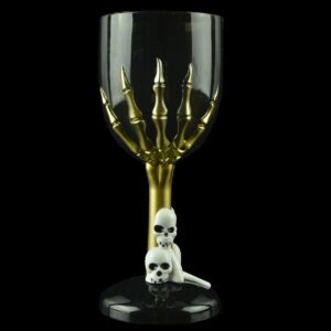 jojofuny Wine Cup 6PCS Halloween Ghost skull drinking glasses skeleton wine glasses skeleton hand wine glass Claw Cup Party Wine Goblet