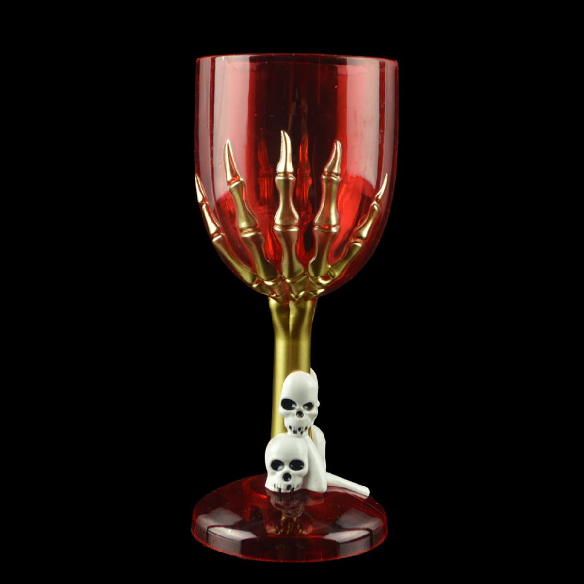 jojofuny Wine Cup 6PCS Halloween Ghost skull drinking glasses skeleton wine glasses skeleton hand wine glass Claw Cup Party Wine Goblet