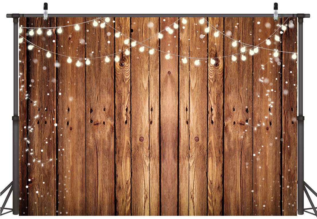 Alltten 7X5FT Brown Wood Backdrops for Photography Vintage Brown Background Thin Vinyl Material Applicable to Baby Shower Banners Photo Booth Studio Props F1