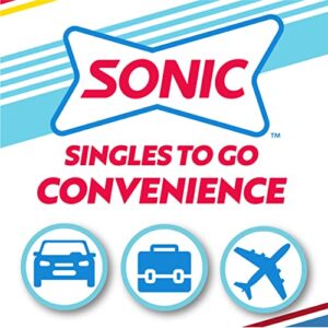 Sonic Singles to Go Powdered Drink Mix, Ocean Water, 6 Sticks per Box, 3 Boxes included (18 Sticks Total)