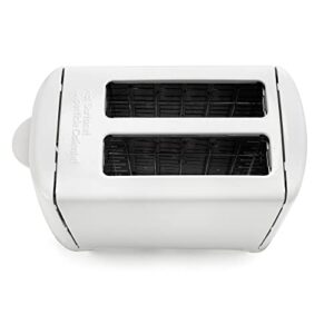 Dominion 2-Slice Toaster with Shade Control, Slide-Out Crumb Tray, Auto-Shutoff, Faster Heating Speed, Toast Lift, Second Generation, White