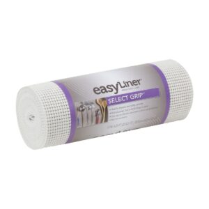 Duck Brand Clear Classic Easy Liner Shelf Liner, Non-Adhesive, Clear, 12 Inches x 20 Feet & Shelf Liner Select Grip EasyLiner, 12-inch x 20 Feet, White