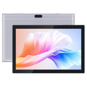 cupeisi android 12 tablets, 10.1 inch tablet 2gb+32gb quad-core tablet, fhd 1280x800 display tablet, 6000mah battey, 8mp dual camera, games, wi-fi, bt tableta pc(silver)