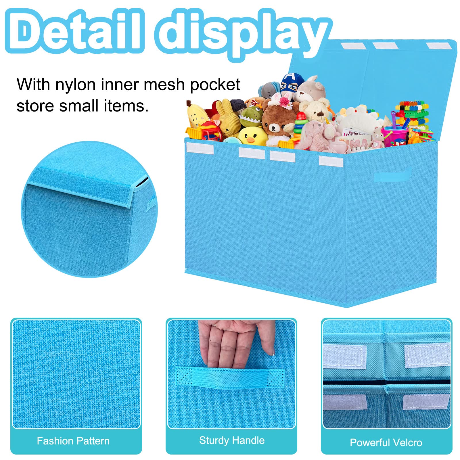 JAYSDAYLY Toy Box for Kids,Collapsible Large Toy Storage Boxes Chest Organizer for Boys,Girls 24.5 * 13 * 16 inches