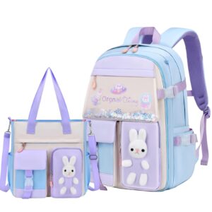 lanshiya kawaii backpack for school girls bunny backpack kids casual bookbag cute outdoor daypack