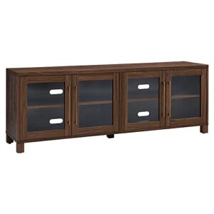 henn&hart rectangular tv stand for tv's up to 80" in walnut, electric fireplace tv stands for the living room