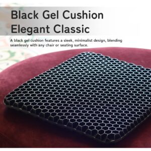 19.7＂ Gel Seat Cushion, Super Large & Thick Office Chair Cushion for Long Sitting - Back Hip Tailbone Pain Relief Cushion, Egg Seat Cushion Desk Chair Pads for Cars Wheelchair - Fits up to 550 lbs