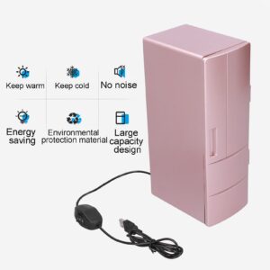 Luqeeg Mini Refrigerator - Portable Mini Fridge with 1.2m USB Cable & Silicone Pad, Compact Fridge for Home, Bedroom, Dorm, Office, Car